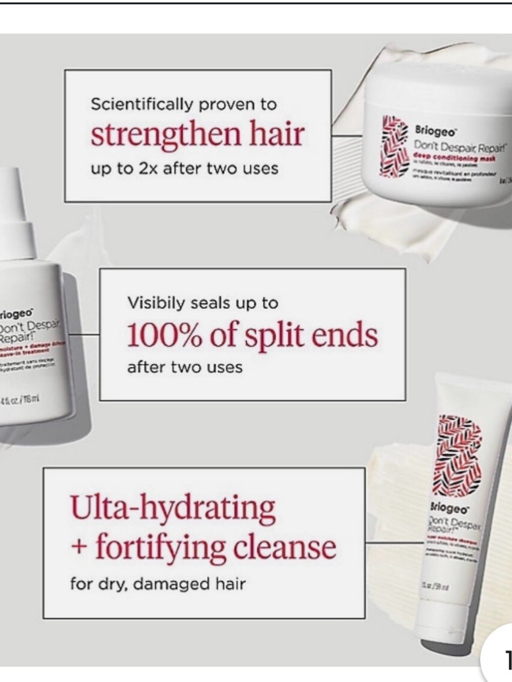 Briogeo Hair Repair Remedies Kit -3pc - Picture 3 of 5